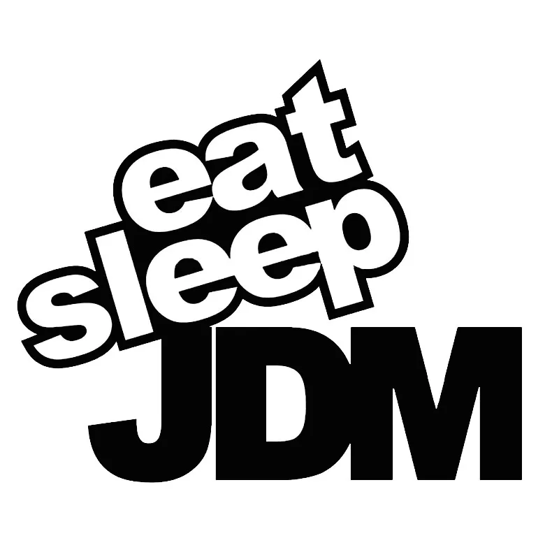 Виниловый 3D стикер для автомобиля 18*14 4 см EAT SLEEP JDM Забавный юмористический