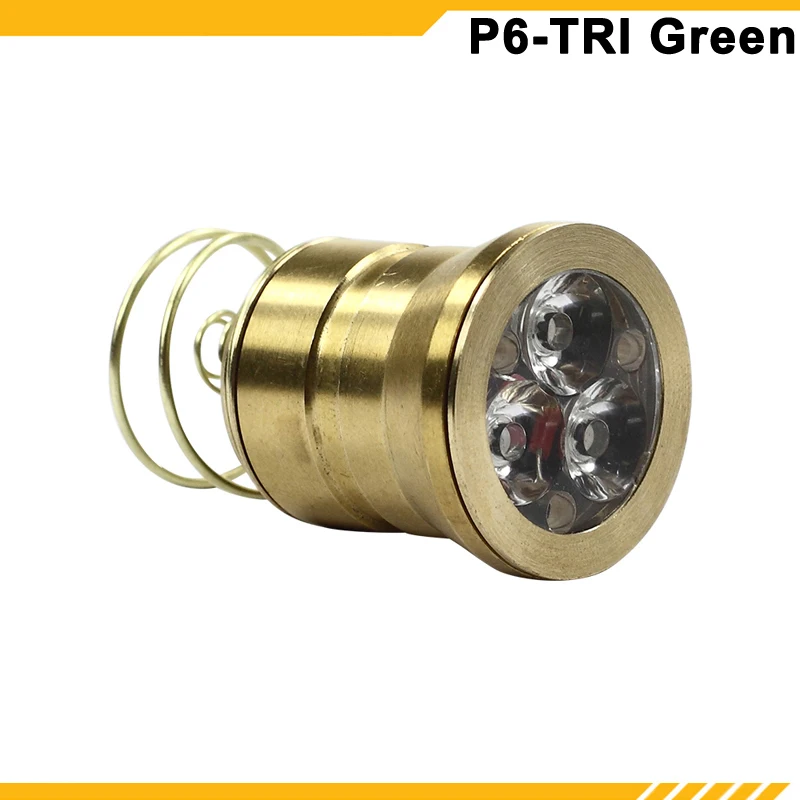 KDLITKER P6-TRI тройной Cree XP-E2 зеленый 530nm 800 люмен 3V - 9V 5-Mode цвет P60 модуль (Dia. 26 5 мм) | Лампы