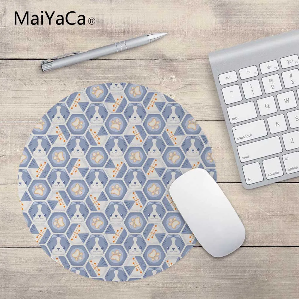 20x20cm Коврик для мыши MaiYaCa,, милый кот, 20*20 см или 22*22 см, контроль скорости, коврик, много, круглый коврик для мыши с головой котенка - Цвет: 20x20cm