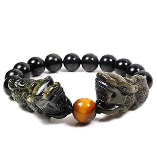 Мужской браслет Фен Шуй богатство двойной Pixiu ювелирные изделия хороший