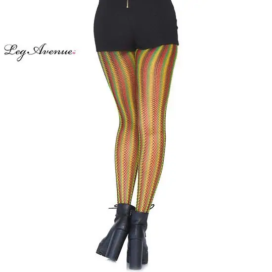 Колготки фантазийные в полоску разноцветные |