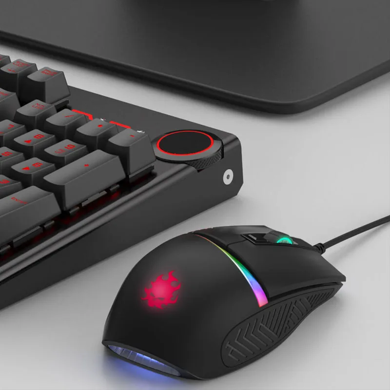 Xiaomi игровая мышь blashoul Y720Lite 1000GHz 12000 точек/дюйм RGB подсветка программируемая