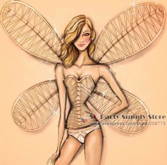 Новинка 2015 индивидуальные уникальные серебряные крылья Ангела стрекозы ангела