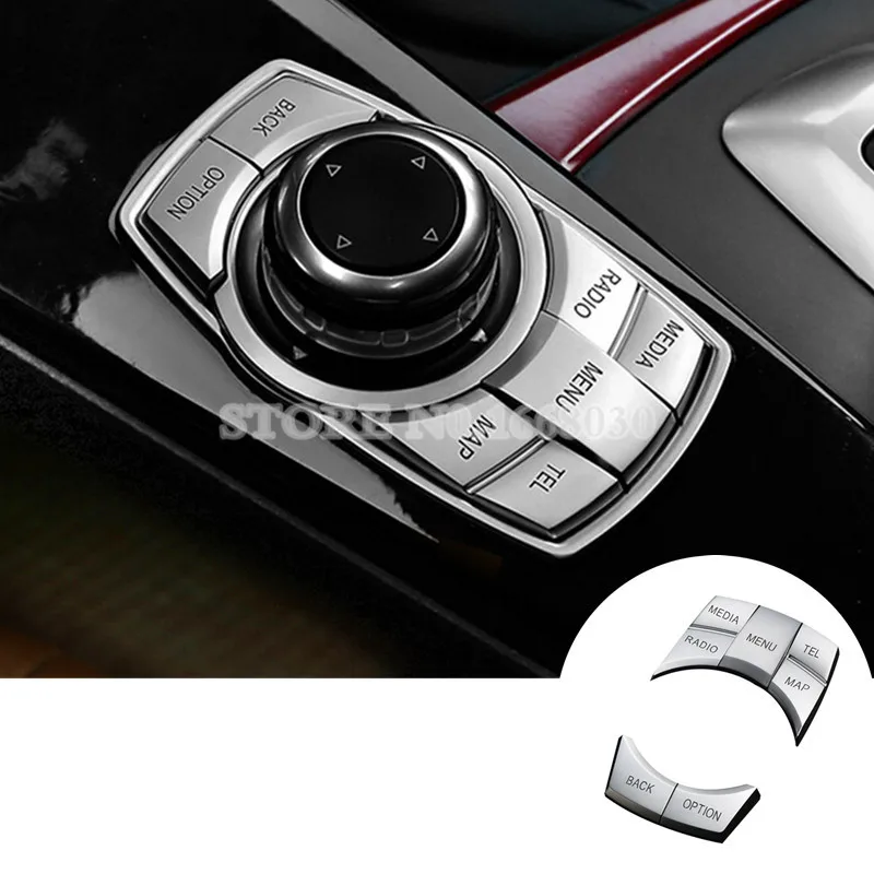 Внутренняя консоль iDrive мультимедийная кнопка отделка крышки 5 шт. для BMW X3 F25 2011 2013