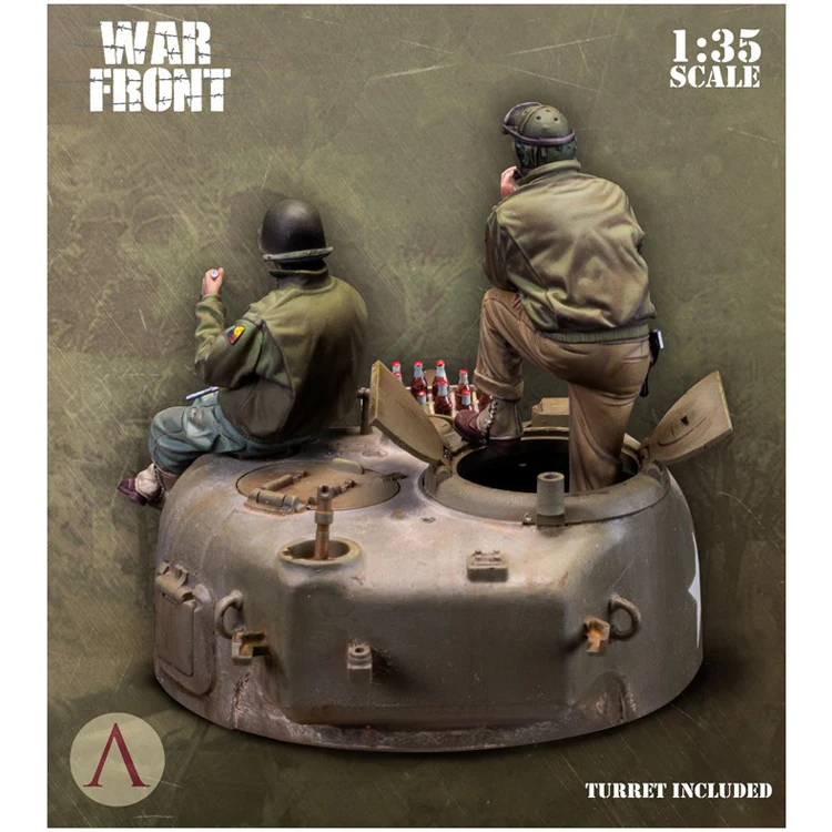 1/35 танк и Кокс 2 человек содержащий колу смоляную модель солдатика GK Вторая
