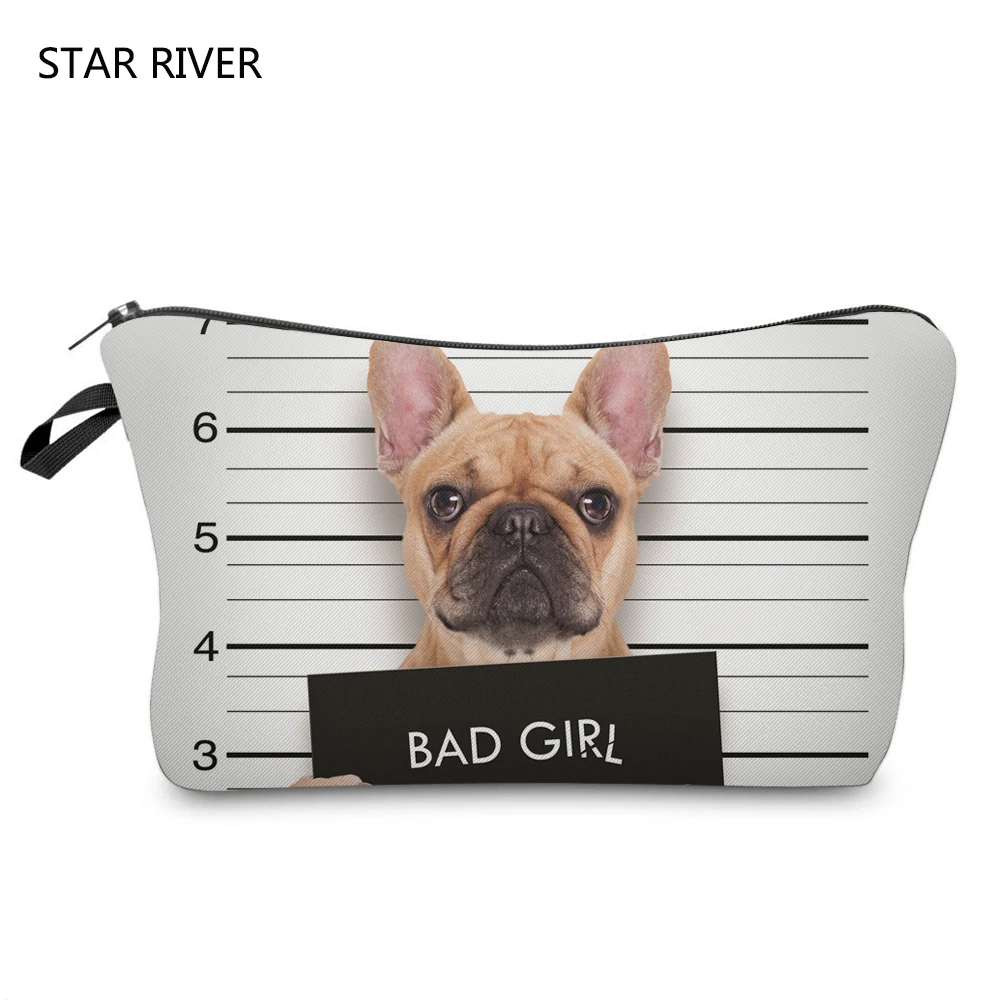 3D Printing Makeup Bag Pug Life Pink Puppy Cosmetic Case Travel Pouch Organizer Toiletry Necessaire Maleta De Maquiagem | Красота и
