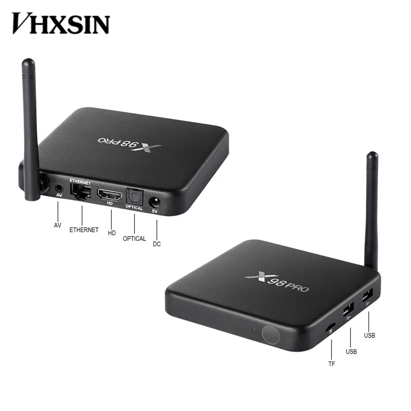 VHXSIN 10PCS/LOT X98 PRO Smart TV Box 3GB 32GB Android 7.1 Amlogic S912 Octa Core 2.4G/5GHz | Электроника