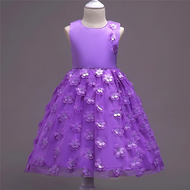 Yeedison Flower Girls Dress Sleeveless Children Wedding Party Dresses For Prom Gowns Costumes 2018 New Kids Princess | Детская одежда и