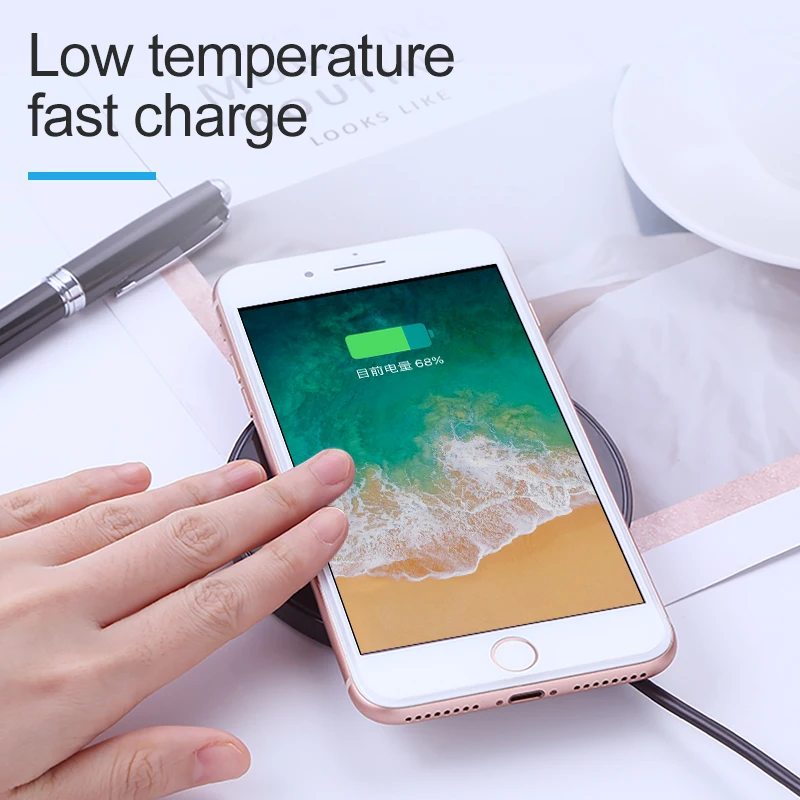 Biaze Qi Беспроводной Зарядное устройство для iphone XS MAX XR 8 Plus Мода зарядная