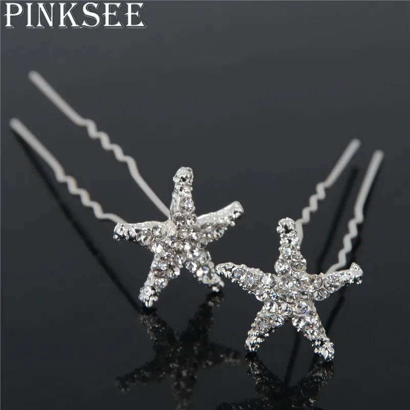 20 шт./компл. новые модные заколки для волос PINKSEE Кристальные звезды свадебные