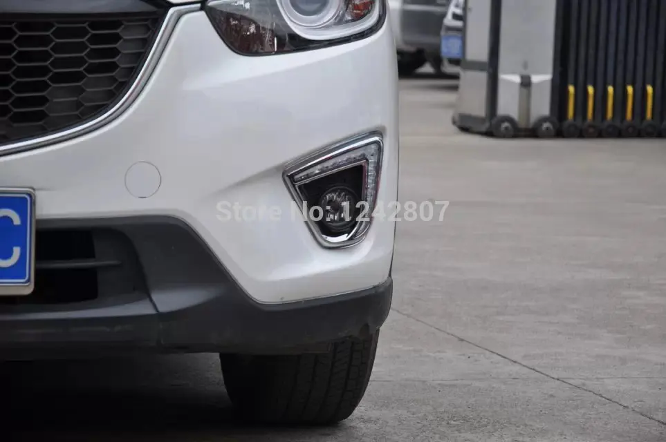 

free shipping, for 2012 Mazda cx-5 led drl daytime running light novel design with projector lens and dimmer function