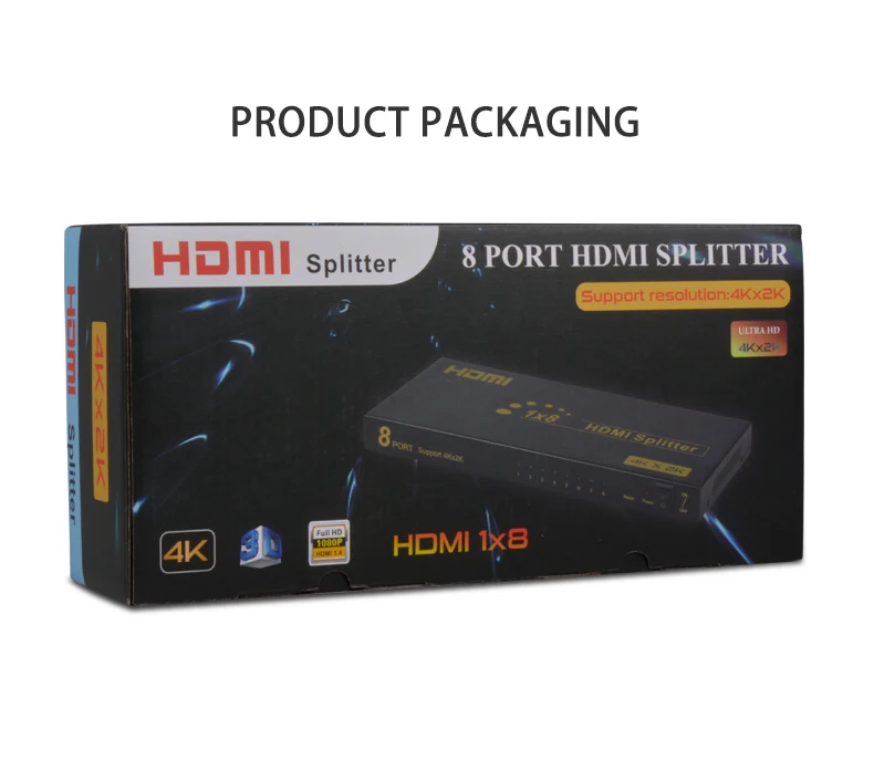 Разделитель с мультимедийным интерфейсом высокой четкости 1 в 8 Выход hdmi-разделитель усилитель HDCP 1080 P 4 K двойной Дисплей для HDTV DVD PS3 Xbox
