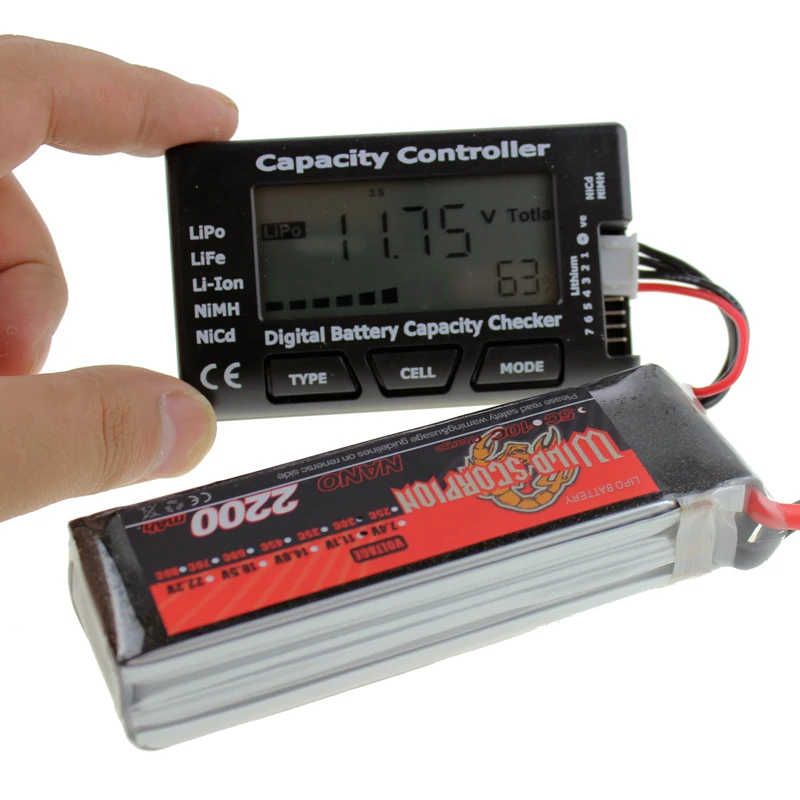 Универсальный RC CellMeter-7 цифровой сотовый Батарея Ёмкость проверки для Липо Life Li-Ion