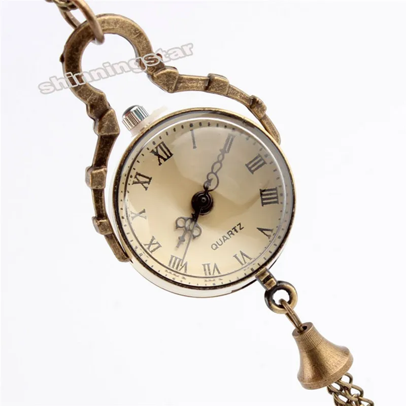 Маленькие стеклянные кварцевые карманные часы с римскими цифрами элегантные