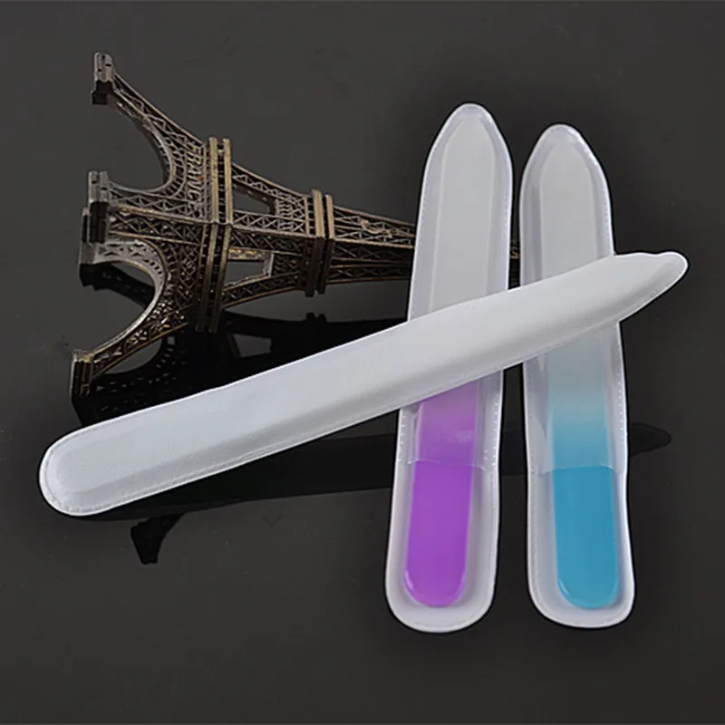 5 шт./лот Пилочки для ногтей прочный пилочка кристалл Стекло буфера Шлифовальные