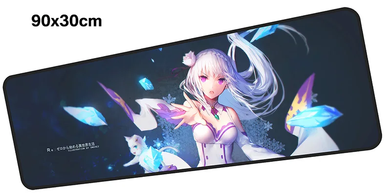 Size 900x300X2MM Re zero коврик для мыши геймер 900x300 мм notbook коврик для мыши большой игровой коврик для мыши красивый коврик для мыши стол для компьютера padmouse аксессуары - Цвет: Size 900x300X2MM