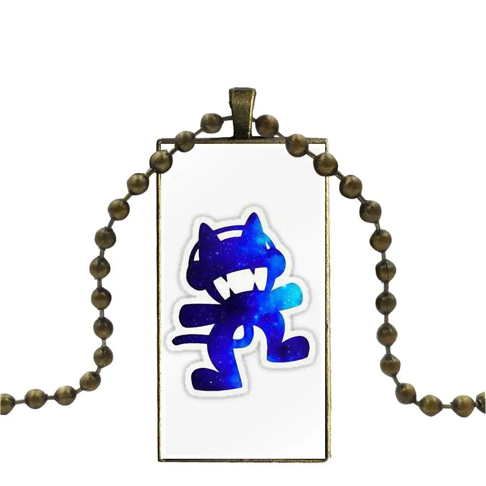 EJ glaze для женщин вечеринок Monstercat стеклянный кулон ожерелье ручная работа