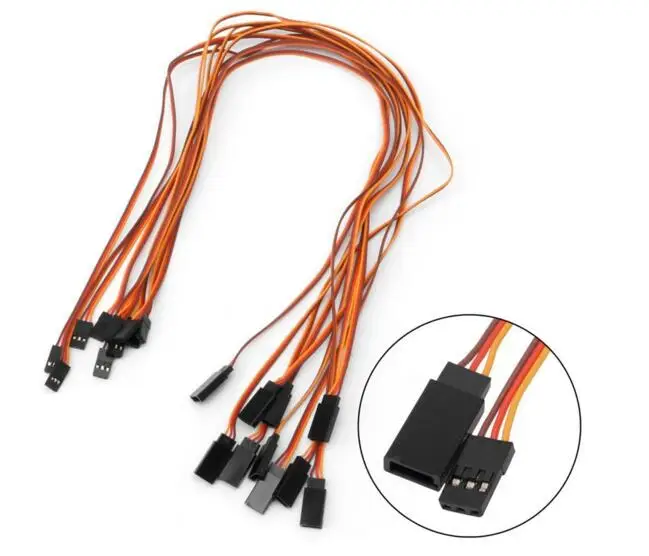 10 шт./лот 300 мм 30 см 60 26AWG RC сервоудлинитель свинцовый кабель для Futaba JR штекер