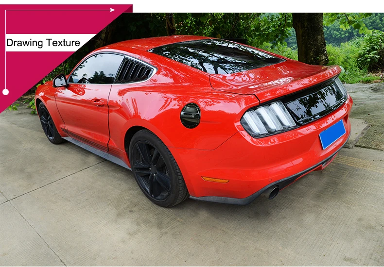 QHCP Fuel Tank Covers Gas Lid Filler Cap Exterior Parts Tank Cap Cover Stainless Steel For Ford Mustang
