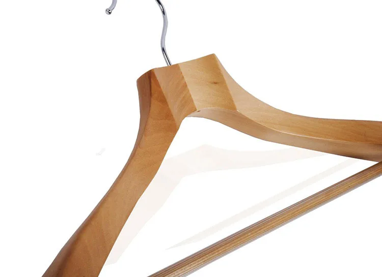 Роскошная широкая вешалка для пальто из твердой древесины деревянные вешалки