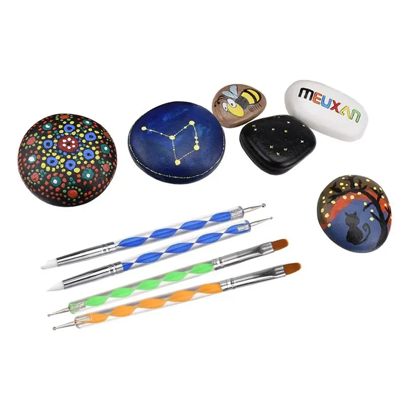 Горячая 10 шт инструменты для расчистки набор кистей рисования ногтей