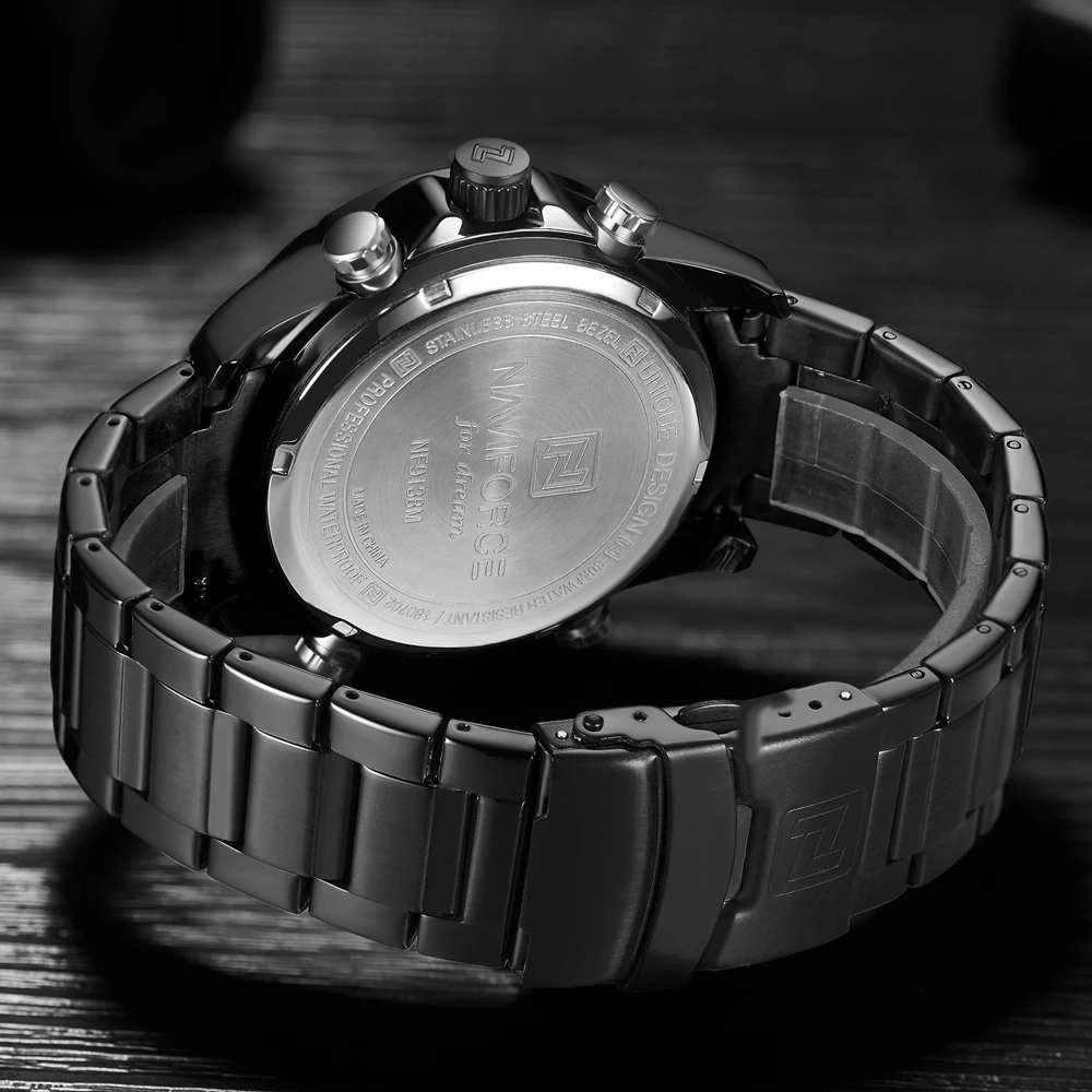 

Sport Watches Mens NAVIFORCE Top Brand Men Military LED Analog Digital Watch Male Stainless Steel Quartz Clock Relogio Masculino