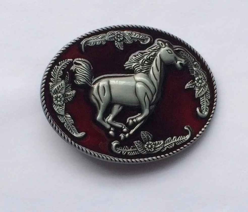 Red Running Horse Western Belt Buckle | Дом и сад
