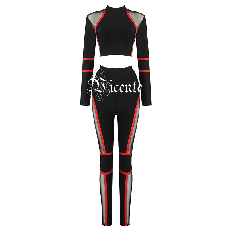 VC 2020 Новое поступление набор из двух предметов с цветными блоками сетчатый