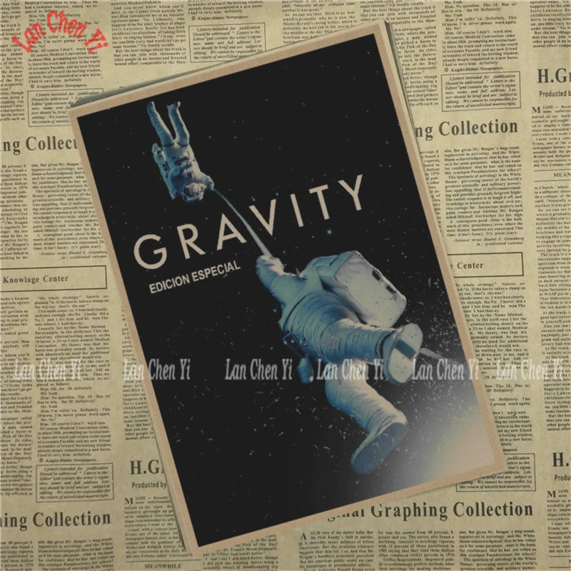 Классический фильм гравитационные винтажные постеры для дома Бар Гостиная Декор