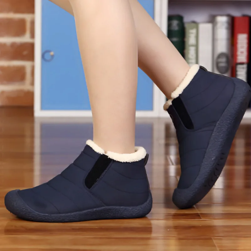 2018 New Fashion Winter Solid Color Shoes Men Warm Plush For Thick Sole Males Brand Cotton Flats Big Size Lx5 | Обувь