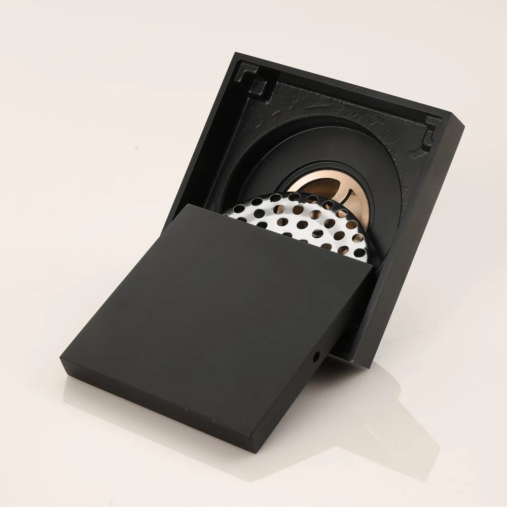 

HIDEEP Black Modern Design Deodorizing Bathroom Floor Drain For Bathroom Drain Floor Drain Washroom Shower Drain
