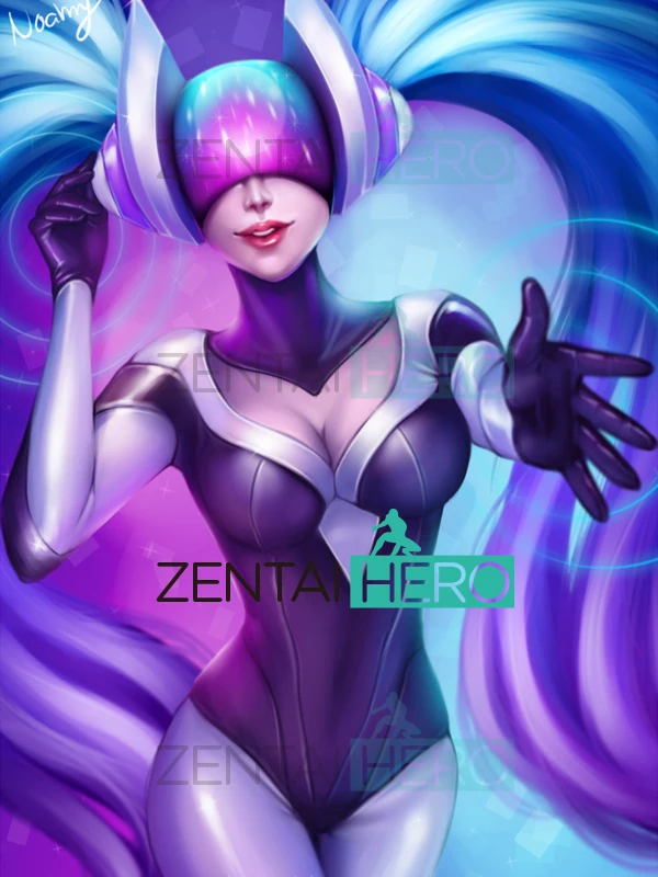 Бесплатная доставка 3D костюм для косплея DyeSub LOL DJ Sona Ethereal облегающий зентай из
