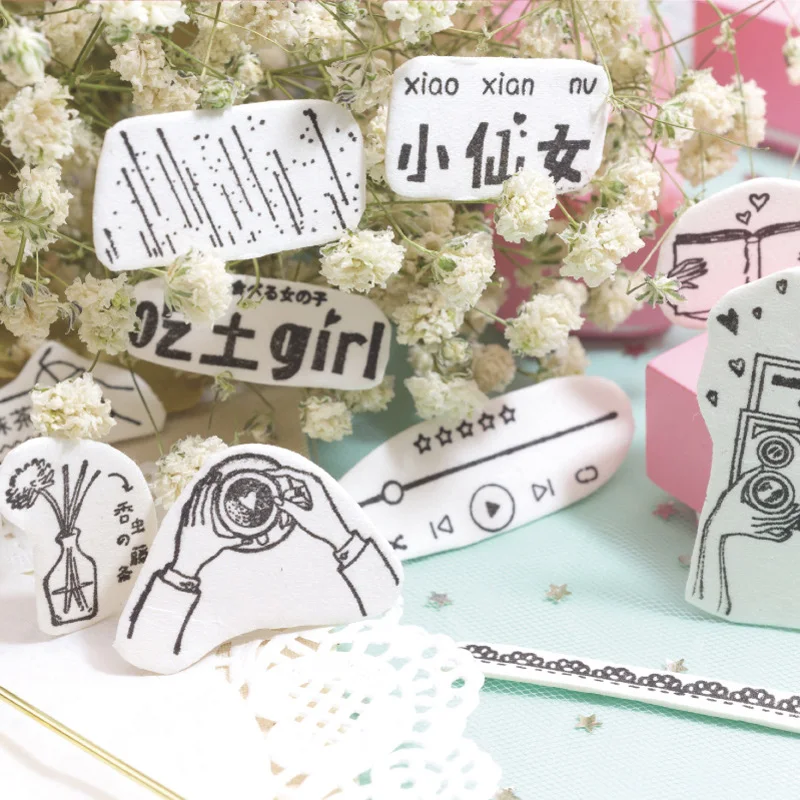Красивая девушка ежедневная серия Деревянный штамп DIY craft Деревянные и резиновые