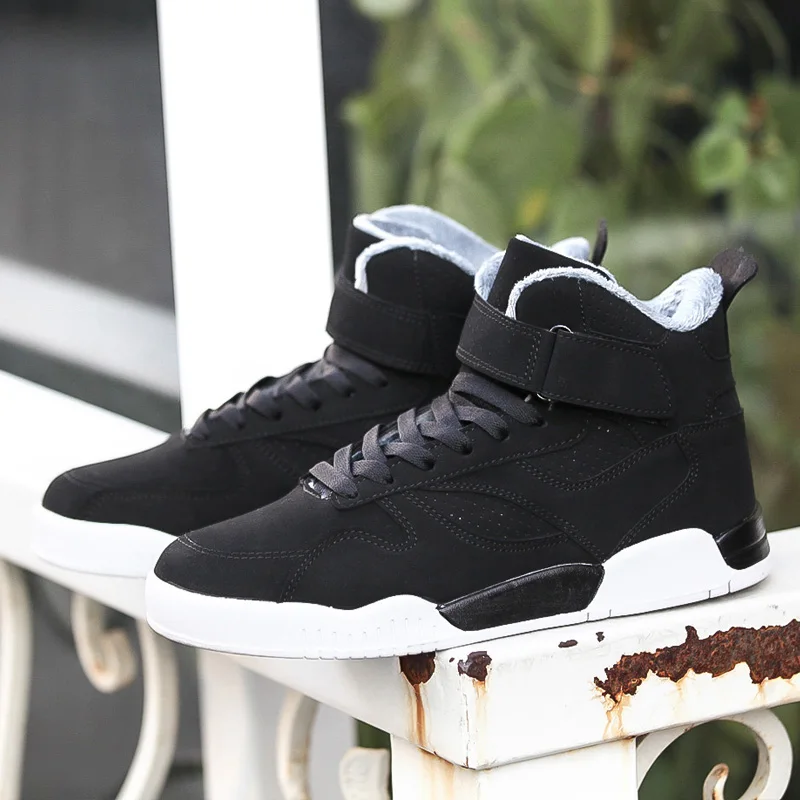 Модные зимние мужские ботинки Теплые Мужские мягкие черные и белые ботинки|boots