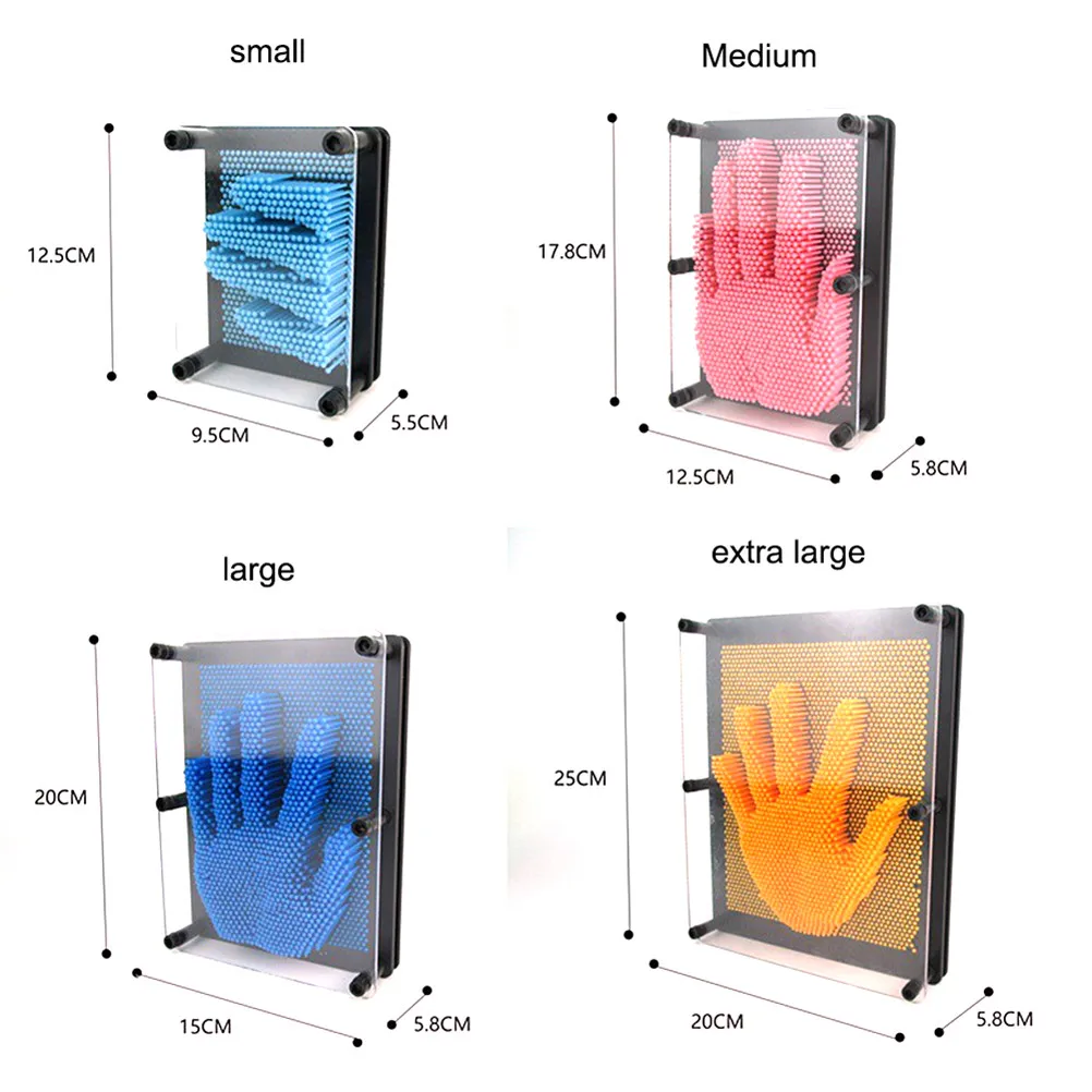 3D Clone Pin Art Sculpture Toy Colorful Needle Stereo Hand Model Board Funny Home Office Desktop Plastic | Игрушки и хобби