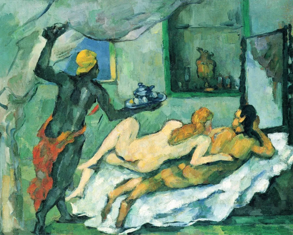Картина маслом Paul Cezanne послеобеденная Неаполь бесплатная доставка ручная работа