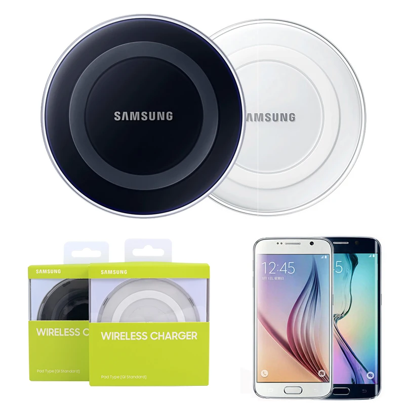 Оригинальное Беспроводное зарядное устройство Qi для Samsung Galaxy S10 S9 S8 Plus S7 S6 edge Note 9 8 5