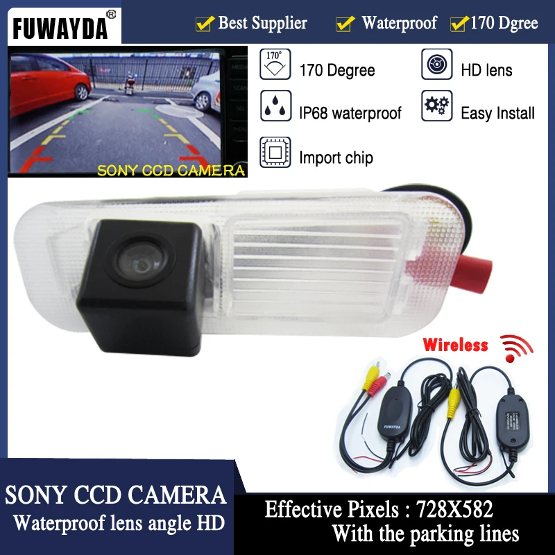 Комплект для парковки заднего вида FUWAYDA беспроводная камера SONY CCD GPS DVD Nav KIA Kia K2 RIO