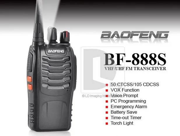 Бесплатная доставка 2 комплекта портативная рация baofeng 666s ручной двухсторонний
