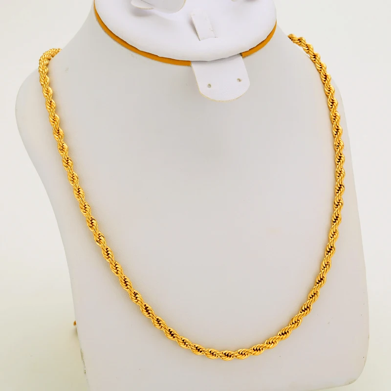 Ожерелье унисекс золотистого цвета 60 см в африканском стиле | Украшения и