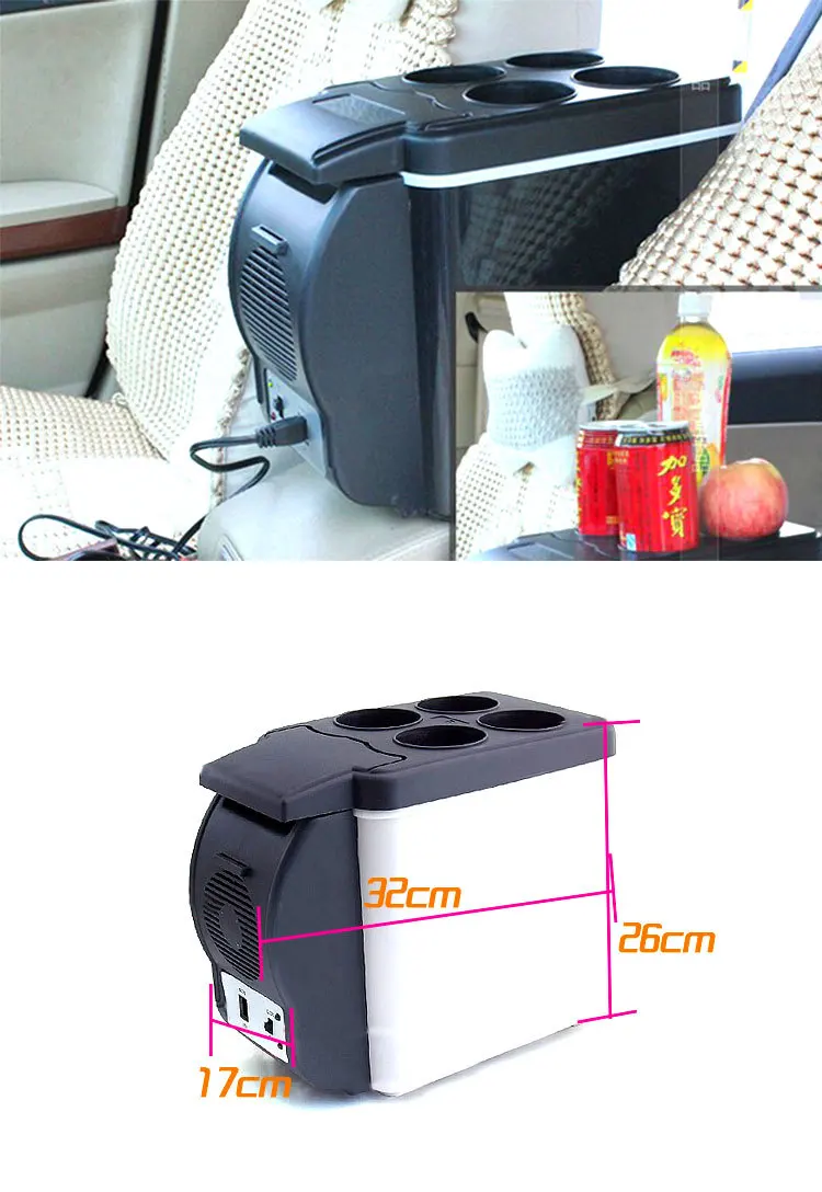 6L Car Home Dual-use Refrigerator Portable Small Cold Warm Type Outdoor Camping Freezer Mini Fridges Cooler Box | Бытовая техника