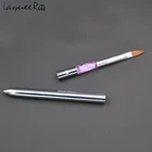 Кисти для маникюра и педикюра, фиолетовые кисти для ногтей с натуральными животными, 4 модели на выбор