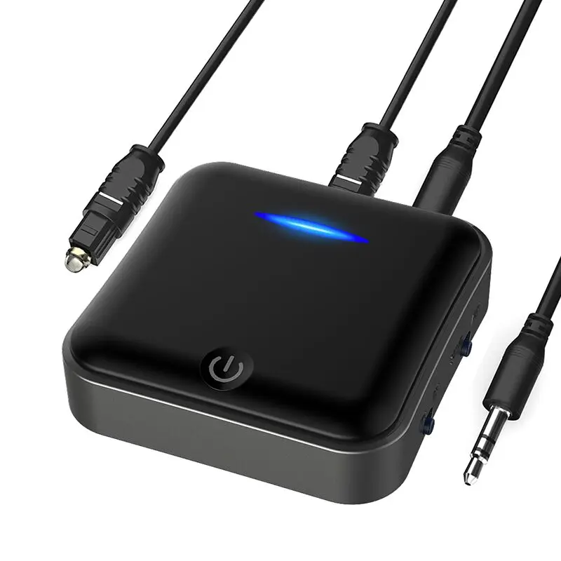 BK WEARPAI Bluetooth 5,0 передатчик/приемник, цифровой оптический TOSLINK/SPDIF 3,5 мм беспроводной аудио адаптер для ТВ, автомобильное радио, мобильный - Цвет: BK
