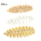 Листья филиграни BoYuTe 10 шт. 89*32 мм, штамповочная пластина, металлический лист, серебро, золото, аксессуары сделай сам для изготовления ювелирных изделий