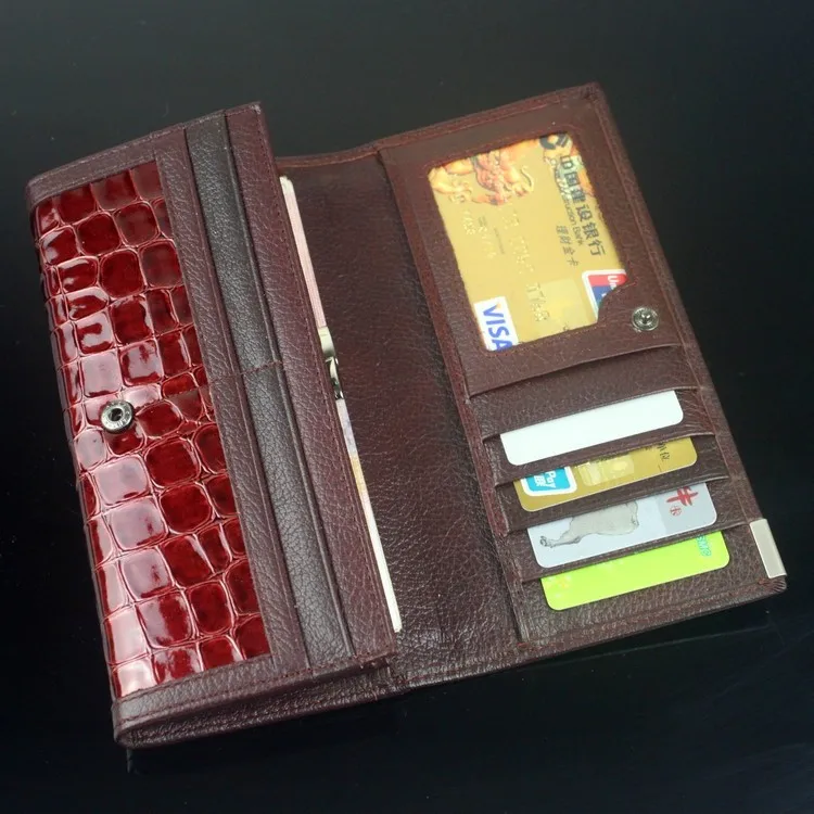 Новинка, Модный женский кошелек, кожаные брендовые кошельки, женские кошельки, опт, крокодиловый дизайн, кошелек
