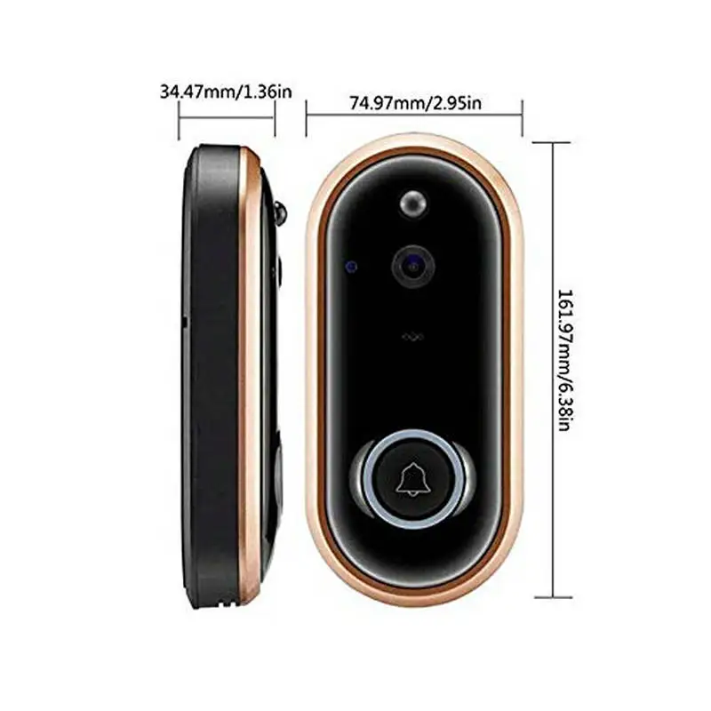 1080P умный WIFI дверной звонок Домофон видео Кольцо Дверной с камерой ИК входная