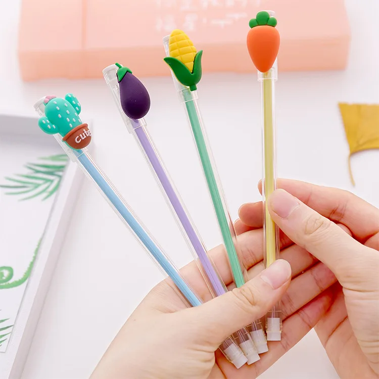 

40 Pc/Lot Fresh Transparent Vegetable Water Ink Sign Pen/Student Prize/Creative Stationery/School Supplier/Student Prize Gift