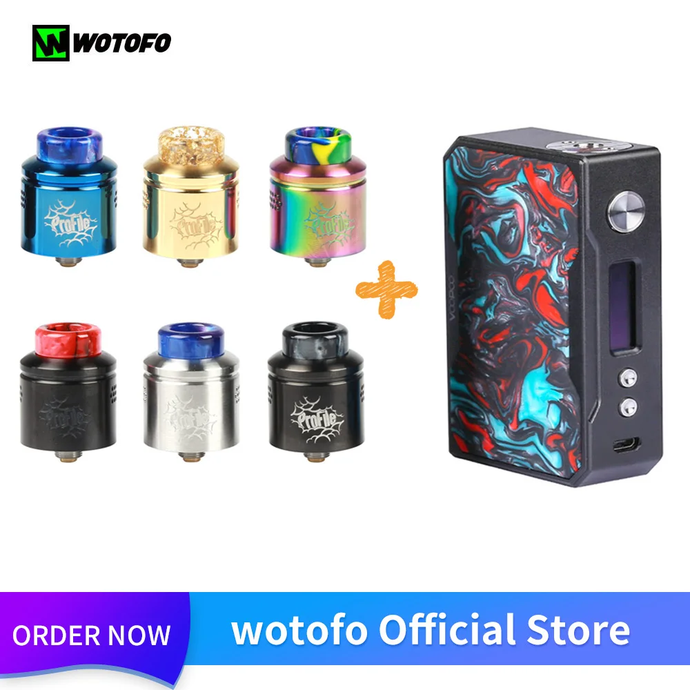 Оригинальный Wotofo профиль RDA распылитель для электронной сигареты резервуар с DRAG