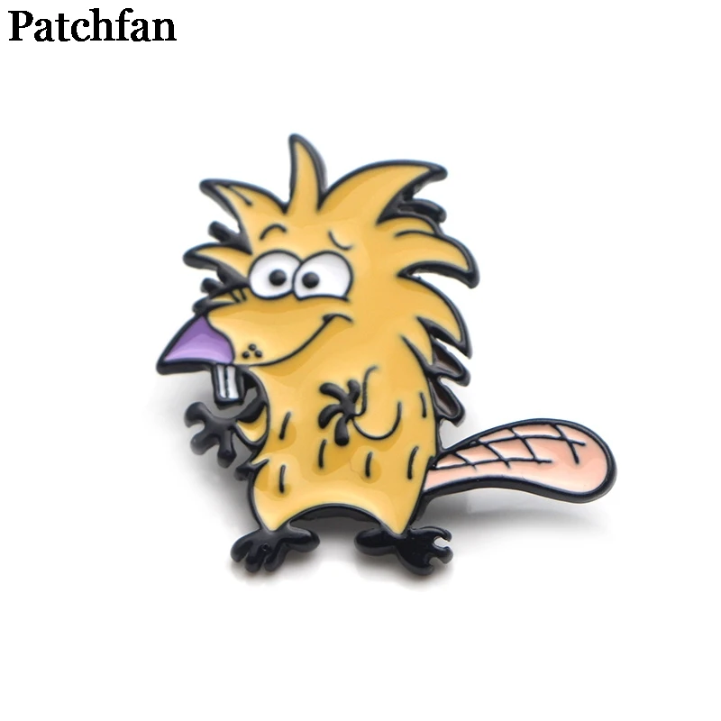 Patchfan Angry Beaver цинковый сплав галстук булавки значки para рубашка сумка Одежда Кепка рюкзак броши для обуви Значки украшения A2041