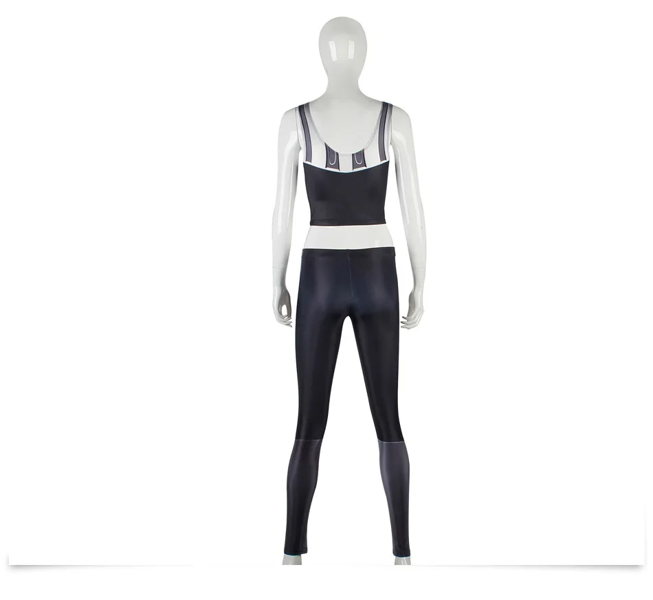 Cosplay Darth Vader Yoga Sets Skinny Leggings Crop Top Black Star Wars Women Sports Vest Sleeveless High Waist Pants |